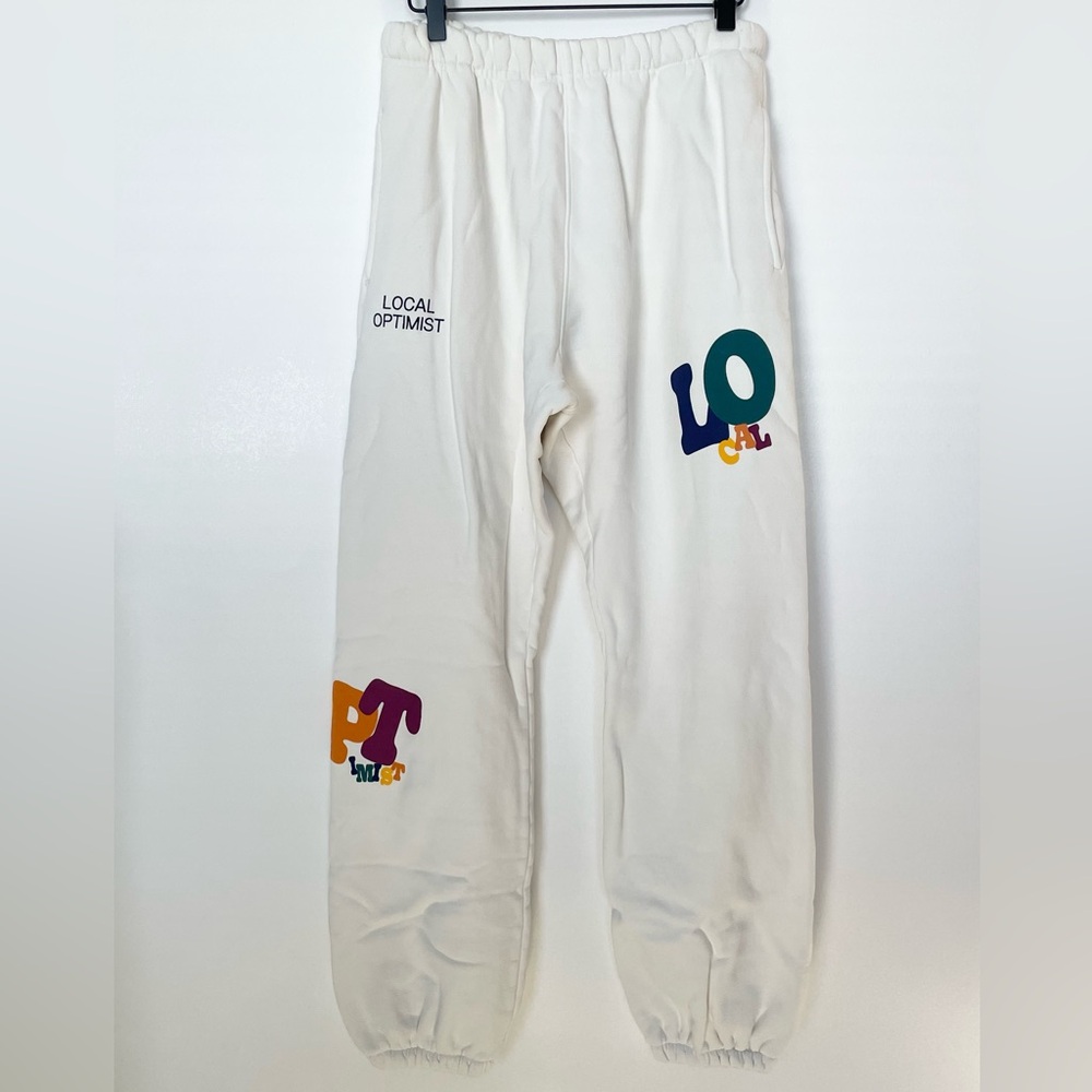 Madhappy Local Optimist Sweatpants White - Picture 2 of 5